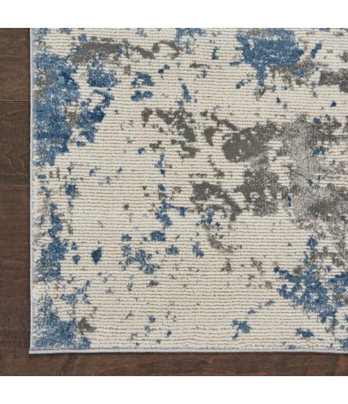 Nourison Rustic Textures Runner Area Rug RUS08-Grey/Blue