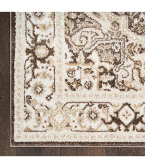 Nourison Dekor Brown Ivory DEK08 5 ft. 3 in. X 7 ft. Rect. Rug
