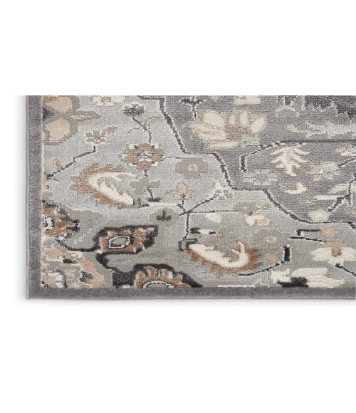 Nourison Elation Grey ETN09 6 ft. X 9 ft. Rectangle Rug