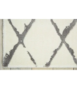 Nourison Twilight Ivory Grey TWI15 7ft.9in. x 9ft.9in. Rect. Rug