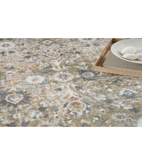 Nourison Astra Machine Washable Gold Grey ASW16 7 ft. 10 in. X 10 ft. Rectangle Rug