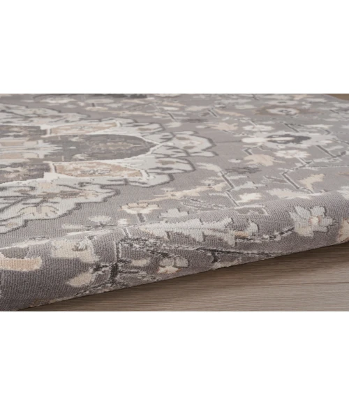 Nourison Elation Grey ETN09 5 ft. 3 in. Round Rug