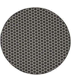 Nourison Home Twist Reversible TWS01 Black 8 ft. Round Area Rug