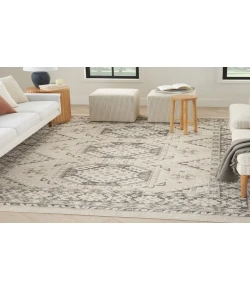 Nourison Home Serenity Home SRH01 Ivory Grey 7 ft. 10 in. X 9 ft. 10 in. Area Rug