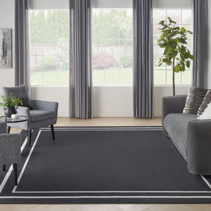 Nourison Nourison Essentials Area Rug NRE02 Black Ivory