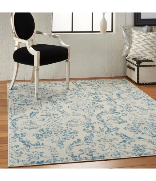 Nourison Jubilant Area Rug JUB09-Ivory/Blue