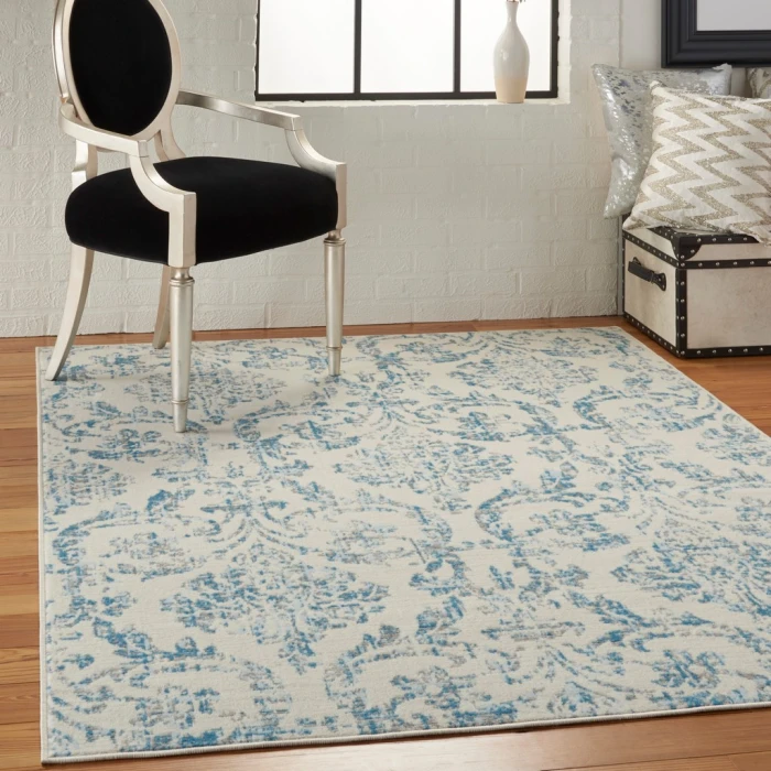 Nourison Jubilant Area Rug JUB09-Ivory/Blue