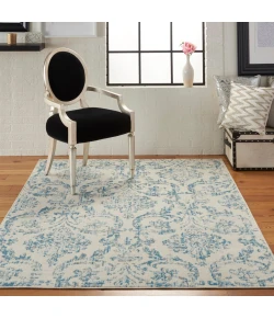 Nourison Home Jubilant JUB09 Ivory Blue 5 ft. 3 in. X 7 ft. 3 in. Area Rug