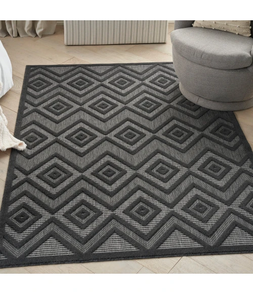 Nourison Versatile Area Rug NRV01 Charcoal/Black