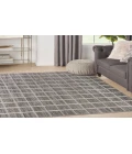 Nourison Serenity Home Grey Ivory SRH05 3 ft. 11 in. X 5 ft. 11 in. Rectangle Rug
