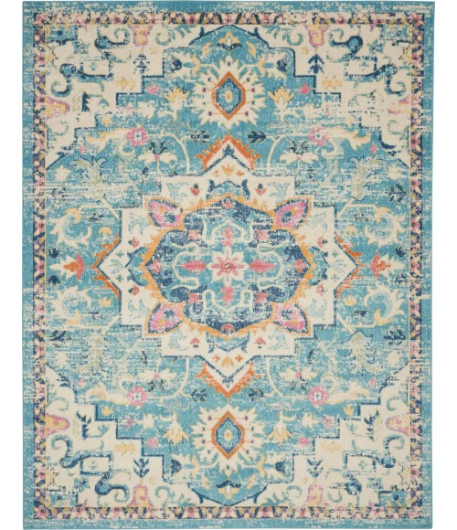 Nourison Passion Area Rug PSN25-Ivory/Light Blue