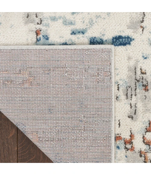 Nourison Quarry Beige Blue Rust QUA01 8 ft. Rect. Rug
