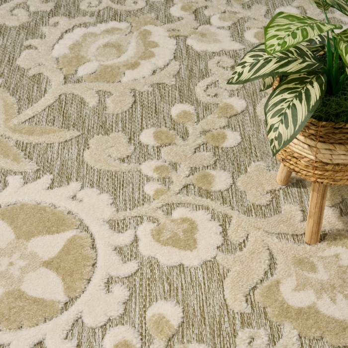 Nourison Aloha Ivory Sage ALH17 3 ft. 6 in. X 5 ft. 6 in. Rect. Rug