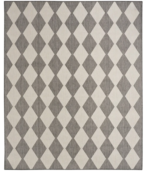 Nourison Positano Charcoal POS04 9 ft. X 12 ft. Rect. Rug