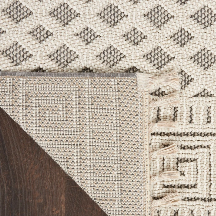 Nourison Paxton Ivory/Grey PAX05 5ft. 3in. x 7ft. 11in. Rect. Rug