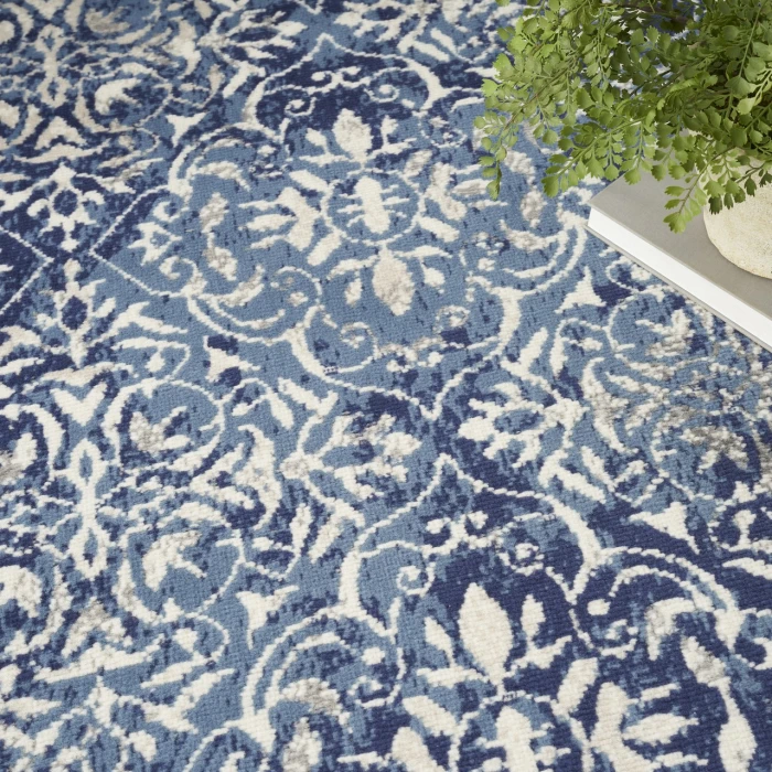 Nourison Home Jubilant Blue JUB21 7ft.10in. x 9ft.10in. Rect. Rug