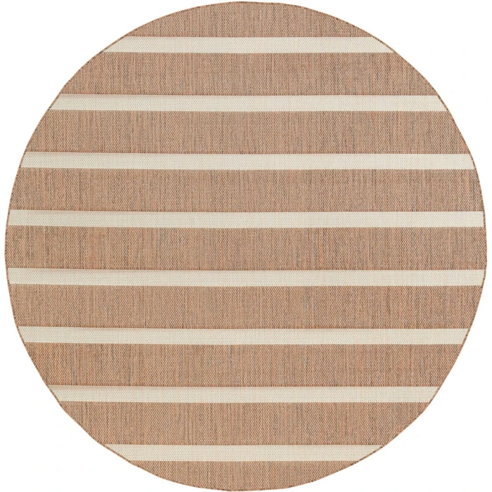 Nourison Positano Jute Ivory POS03 6ft. Round Rug