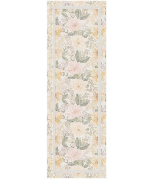Nourison Home Botanical Washables Cream / Ivory BOT01 2ft. x 6ft. Rect. Rug