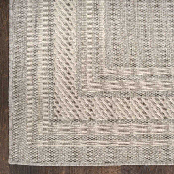 Nourison Horizon Indoor/Outdoor Grey HOZ03 2 ft. 2 in. X 8 ft. Rect. Rug