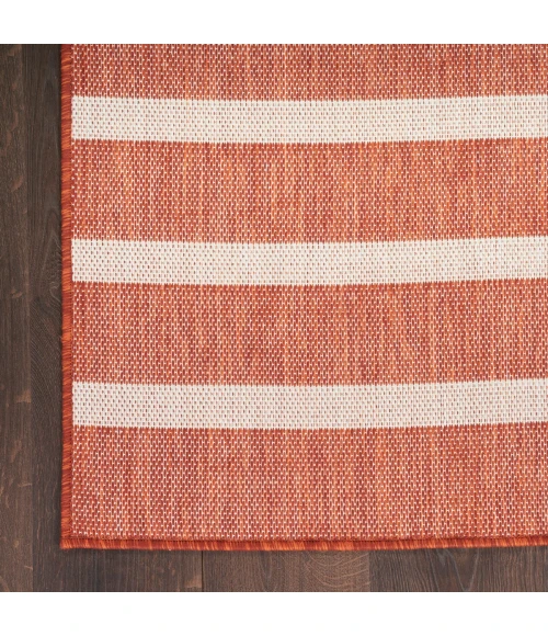 Nourison Positano Terracotta Ivory POS03 2 ft. 2 in. X 8 ft. Rect. Rug