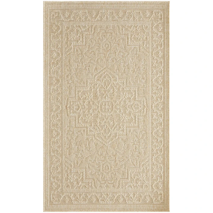 Nourison Tulum Cream TLM05 3 ft. X 5 ft. Rect. Rug