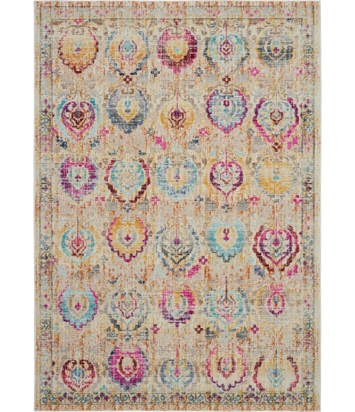 Nourison Vintage Kashan Ivory Multicolor VKA04 5ft.3in. x 7ft.10in. Rect. Rug