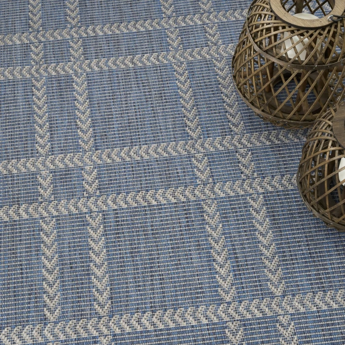 Nourison Home Horizon Indoor/Outdoor Blue HOZ04 9ft. x 12ft. Rect. Rug