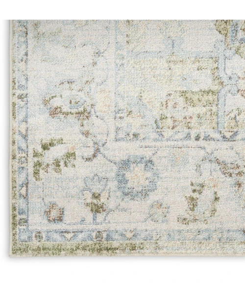 Nourison Astra Machine Washable Blue Green ASW12 10ft. x 14ft. Rect. Rug