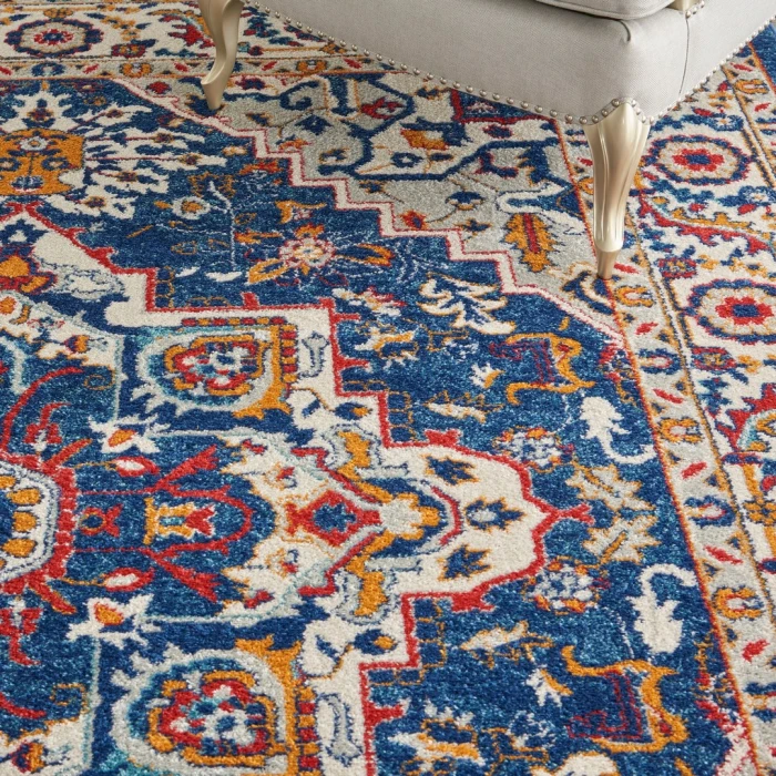 Nourison Passion Blue Multicolor PSN33 8ft. x 10ft. Rect. Rug