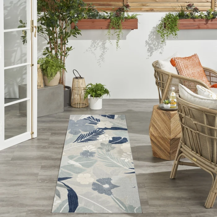 Nourison Home Suncoast Blue SNC01 2ft. x 6ft. Rect. Rug