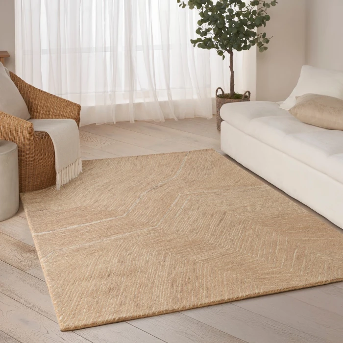 DKNY Pure Angles Camel ANG01 5 ft. X 7 ft. Rect. Rug