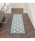 Nourison Country Side Ivory Blue CTR02 2ft.2in. x 7ft.6in. Rect. Rug