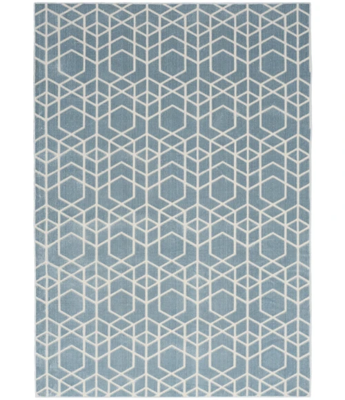 Nourison Washable Charm Blue Ivory WCH01 4 ft. X 6 ft. Rect. Rug