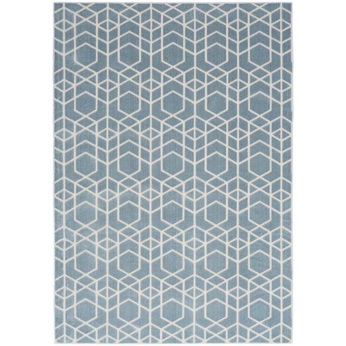 Nourison Washable Charm Blue Ivory WCH01 4 ft. X 6 ft. Rect. Rug