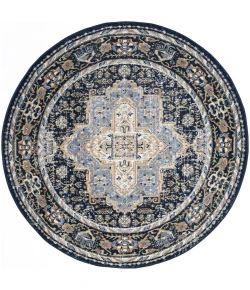 Nourison Home Nourison Essentials Persian NRE07 Navy 6 ft. Round Area Rug