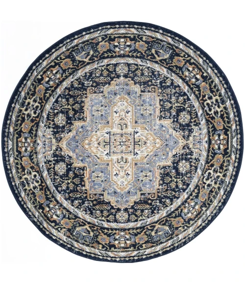 Nourison Nourison Essentials Persian Navy NRE07 6 ft. X Round Rug
