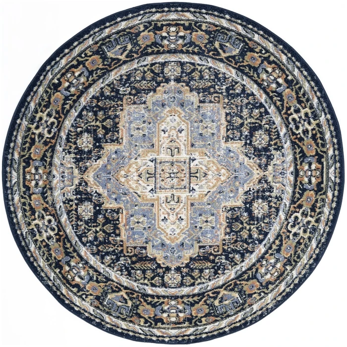 Nourison Nourison Essentials Persian Navy NRE07 6 ft. X Round Rug