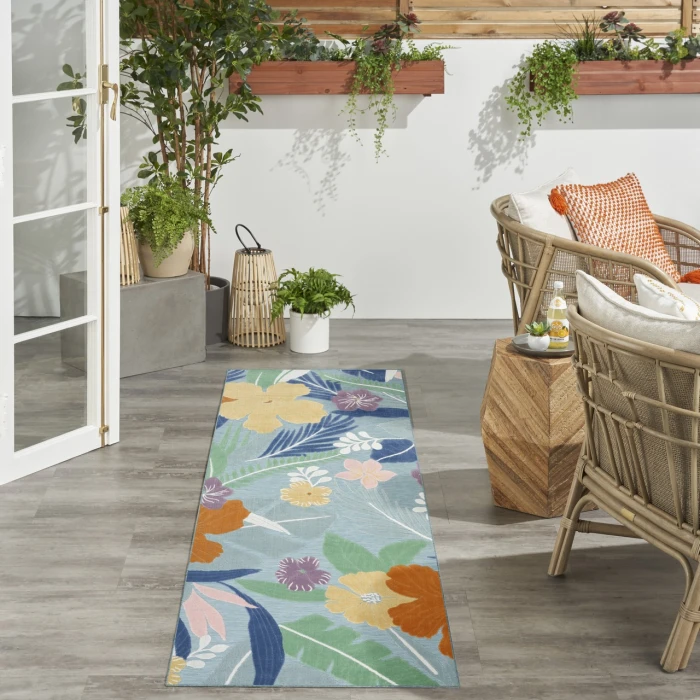 Nourison Home Suncoast Blue SNC01 2ft. x 6ft. Rect. Rug