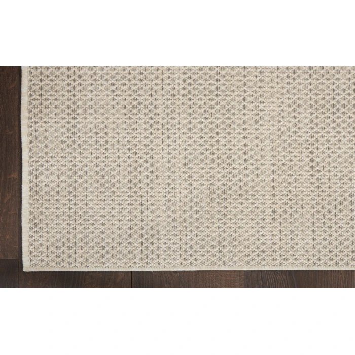 Nourison Courtyard Ivory Silver COU01 10 ft. Square Rug