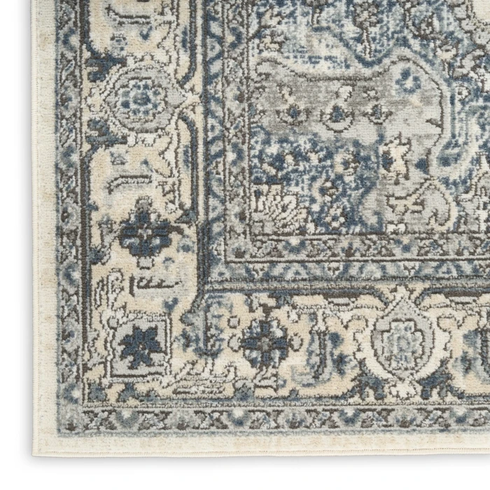 Nourison Quarry Ivory Navy QUA18 6 ft. X 9 ft. Rect. Rug