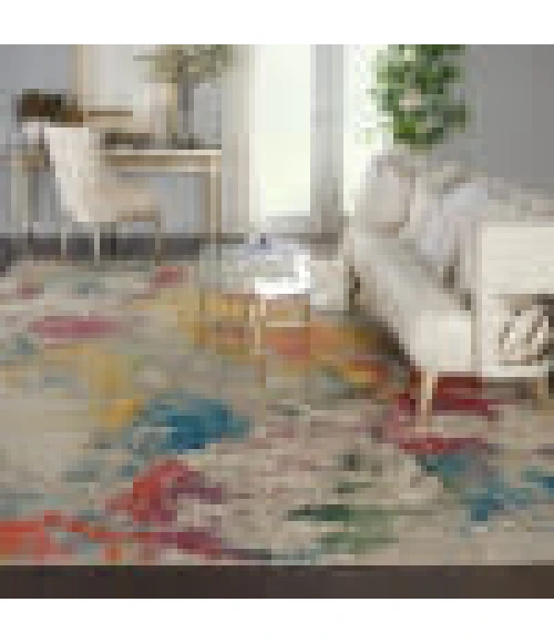 Nourison Celestial Area Rug CES12-Ivory/Multicolor