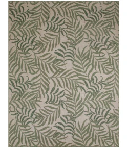 Nourison Home Garden Oasis GOA01 Ivory Green 10 ft. X 14 ft. Area Rug