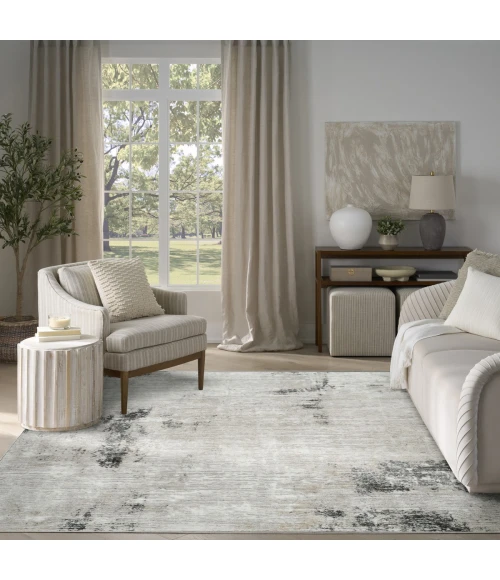 Nourison Dekor Grey Charcoal DEK07 7 ft. 10 in. X 9 ft. 10 in. Rect. Rug