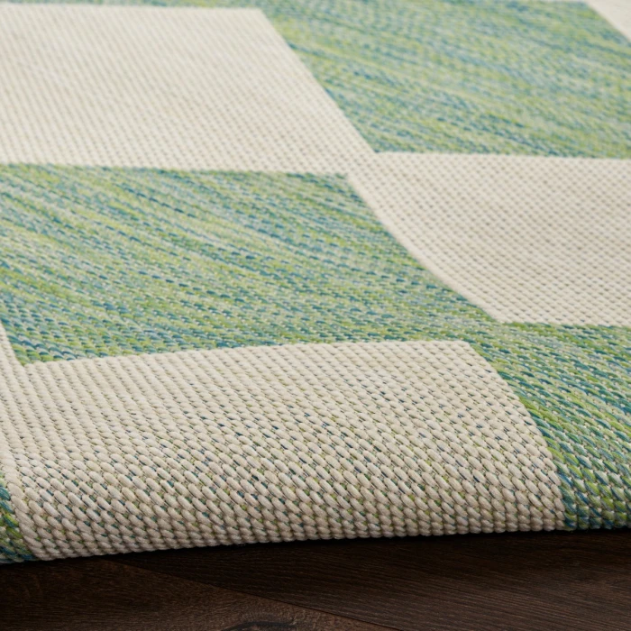 Nourison Positano Blue Green POS04 2 ft. 2 in. X 8 ft. Rect. Rug