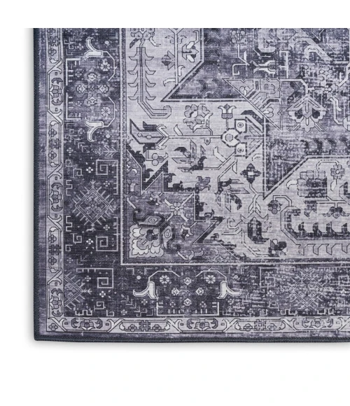 Nourison Nourison Washables Charcoal Grey NWB15 2 ft. 2 in. X 8 ft. Rect. Rug