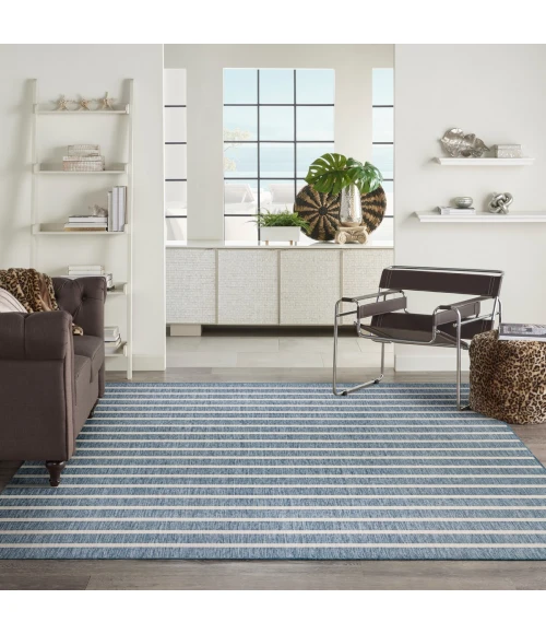 Nourison Positano Navy Ivory POS03 9 ft. X 12 ft. Rect. Rug