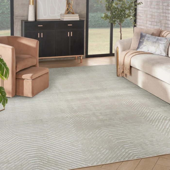 Nourison Dekor Ivory Beige DEK04 7 ft. 10 in. X 9 ft. 10 in. Rect. Rug