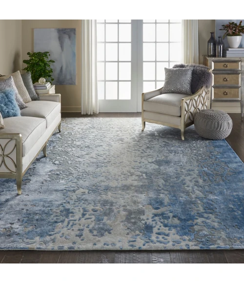 Nourison Prismatic Area Rug PRS17 Denim 9'9" x 13'9"