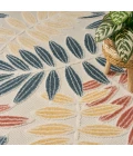 Nourison Aloha Ivory Blue ALH18 5 ft. 3 in. X 7 ft. 5 in. Rect. Rug