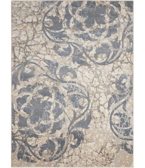 Nourison Maxell Area Rug MAE10-Ivory/Blue